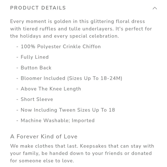 Janie and Jack Girl Dark Marine Glitter Floral Chiffon Dress - Picture 9 of 9